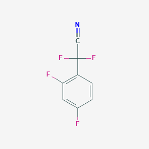 molecular formula C8H3F4N B13315460 2-(2,4-Difluorophenyl)-2,2-difluoroacetonitrile 