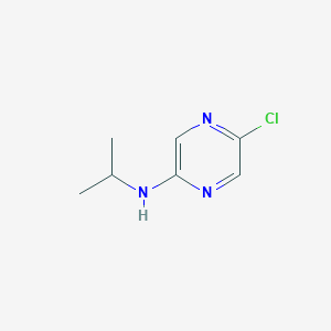 molecular formula C7H10ClN3 B13315467 5-Chloro-N-(propan-2-yl)pyrazin-2-amine 