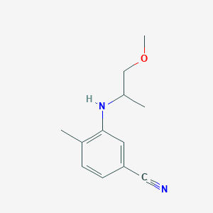 3-[(1-Methoxypropan-2-yl)amino]-4-methylbenzonitrile