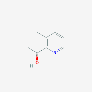 molecular formula C8H11NO B13315498 (1S)-1-(3-Methylpyridin-2-yl)ethan-1-ol 