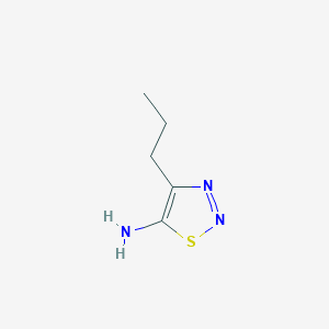 molecular formula C5H9N3S B13315508 4-Propyl-1,2,3-thiadiazol-5-amine 