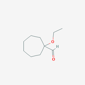 molecular formula C10H18O2 B13315513 1-Ethoxycycloheptane-1-carbaldehyde 