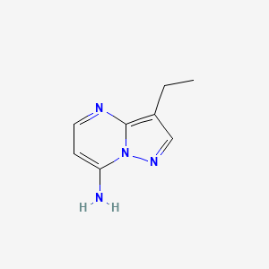 molecular formula C8H10N4 B13315515 3-Ethylpyrazolo[1,5-A]pyrimidin-7-amine 