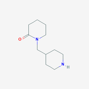 molecular formula C11H20N2O B13315523 1-(Piperidin-4-ylmethyl)piperidin-2-one 