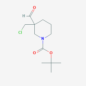 tert-Butyl 3-(chloromethyl)-3-formylpiperidine-1-carboxylate