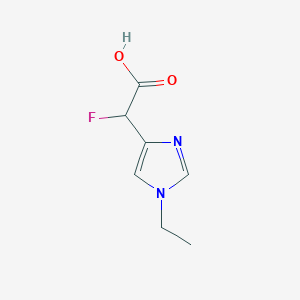 molecular formula C7H9FN2O2 B13315565 2-(1-Ethyl-1H-imidazol-4-yl)-2-fluoroacetic acid 