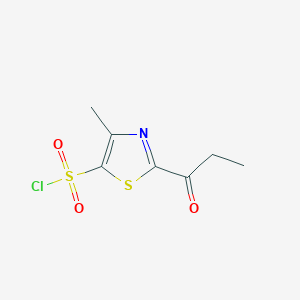 4-Methyl-2-propanoyl-1,3-thiazole-5-sulfonyl chloride