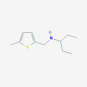 molecular formula C11H19NS B13315585 [(5-Methylthiophen-2-yl)methyl](pentan-3-yl)amine 