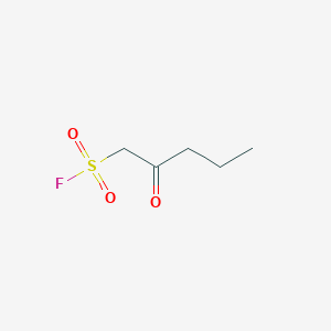 molecular formula C5H9FO3S B13315623 2-Oxopentane-1-sulfonyl fluoride 