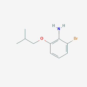 molecular formula C10H14BrNO B13315626 2-Bromo-6-(2-methylpropoxy)aniline 