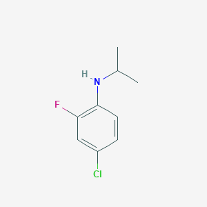 molecular formula C9H11ClFN B13315663 4-chloro-2-fluoro-N-(propan-2-yl)aniline 