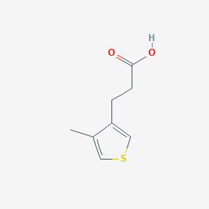 molecular formula C8H10O2S B13315664 3-(4-Methylthiophen-3-yl)propanoic acid 