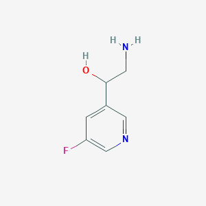 molecular formula C7H9FN2O B13315670 2-Amino-1-(5-fluoropyridin-3-yl)ethan-1-ol 