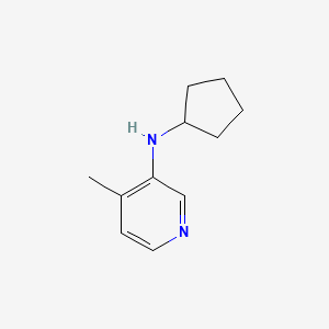 molecular formula C11H16N2 B13315671 N-cyclopentyl-4-methylpyridin-3-amine 