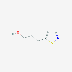 molecular formula C6H9NOS B13315708 3-(1,2-Thiazol-5-yl)propan-1-ol 