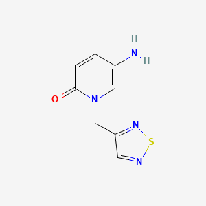 molecular formula C8H8N4OS B13315727 5-Amino-1-[(1,2,5-thiadiazol-3-yl)methyl]-1,2-dihydropyridin-2-one 