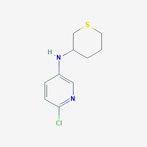 molecular formula C10H13ClN2S B13315756 6-chloro-N-(thian-3-yl)pyridin-3-amine 