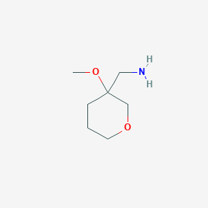 molecular formula C7H15NO2 B13315769 (3-Methoxyoxan-3-yl)methanamine 