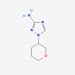 molecular formula C7H12N4O B13315806 1-(Oxan-3-yl)-1H-1,2,4-triazol-3-amine 