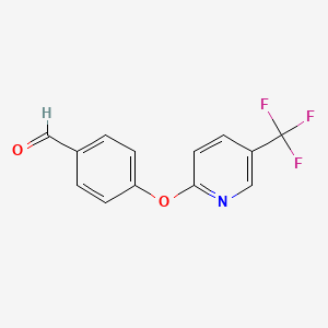 B1331582 4-{[5-(Trifluoromethyl)pyridin-2-yl]oxy}benzaldehyde CAS No. 103962-21-6
