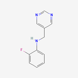 2-fluoro-N-(pyrimidin-5-ylmethyl)aniline