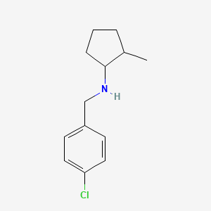 molecular formula C13H18ClN B13315849 N-[(4-chlorophenyl)methyl]-2-methylcyclopentan-1-amine 