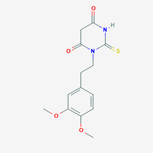 1-[2-(3,4-Dimethoxyphenyl)ethyl]-2-sulfanyl-1,4,5,6-tetrahydropyrimidine-4,6-dione