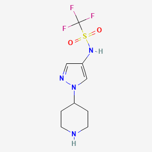 1,1,1-Trifluoro-N-[1-(piperidin-4-yl)-1H-pyrazol-4-yl]methanesulfonamide