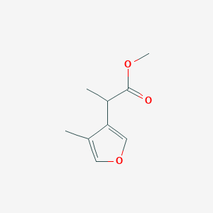 molecular formula C9H12O3 B13315909 Methyl 2-(4-methylfuran-3-yl)propanoate 