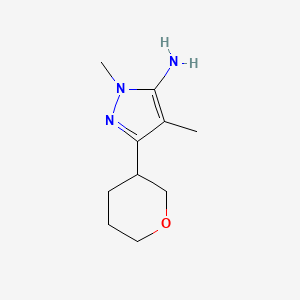 1,4-dimethyl-3-(oxan-3-yl)-1H-pyrazol-5-amine