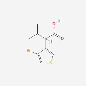 molecular formula C9H11BrO2S B13315922 2-(4-Bromothiophen-3-yl)-3-methylbutanoic acid 