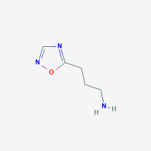 molecular formula C5H9N3O B13315939 3-(1,2,4-Oxadiazol-5-yl)propan-1-amine 