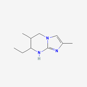 molecular formula C10H17N3 B13315944 7-Ethyl-2,6-dimethyl-5H,6H,7H,8H-imidazo[1,2-a]pyrimidine 