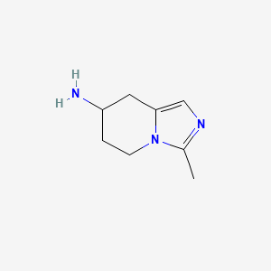 molecular formula C8H13N3 B13315945 3-Methyl-5H,6H,7H,8H-imidazo[1,5-a]pyridin-7-amine 