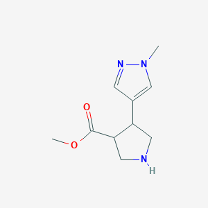 Methyl 4-(1-methyl-1H-pyrazol-4-yl)pyrrolidine-3-carboxylate