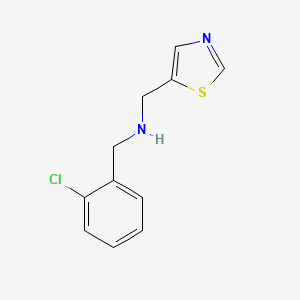 molecular formula C11H11ClN2S B13315993 [(2-Chlorophenyl)methyl](1,3-thiazol-5-ylmethyl)amine 