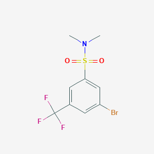 molecular formula C9H9BrF3NO2S B1331602 3-溴-N,N-二甲基-5-(三氟甲基)苯磺酰胺 CAS No. 951884-65-4