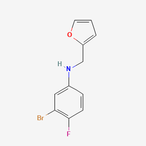 3-Bromo-4-fluoro-N-(furan-2-ylmethyl)aniline