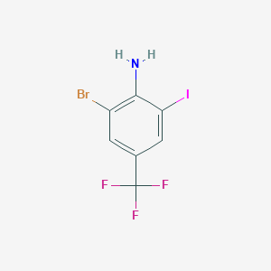 molecular formula C7H4BrF3IN B1331603 2-溴-6-碘-4-(三氟甲基)苯胺 CAS No. 875306-20-0