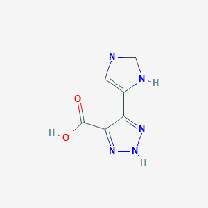 molecular formula C6H5N5O2 B13316030 5-(1H-imidazol-5-yl)-2H-triazole-4-carboxylic acid 