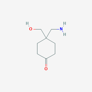 4-(Aminomethyl)-4-(hydroxymethyl)cyclohexan-1-one