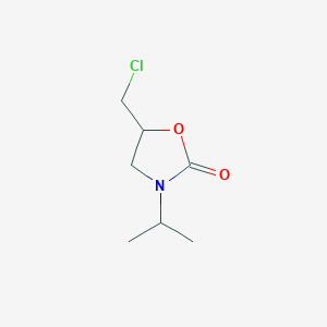 molecular formula C7H12ClNO2 B13316053 5-(Chloromethyl)-3-(propan-2-YL)-1,3-oxazolidin-2-one 