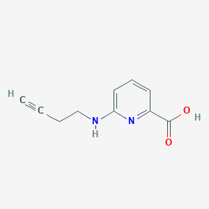 molecular formula C10H10N2O2 B13316097 6-[(But-3-yn-1-yl)amino]pyridine-2-carboxylic acid 