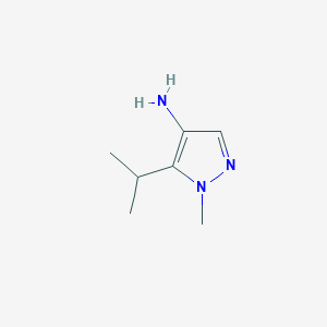 molecular formula C7H13N3 B13316102 1-methyl-5-(propan-2-yl)-1H-pyrazol-4-amine 