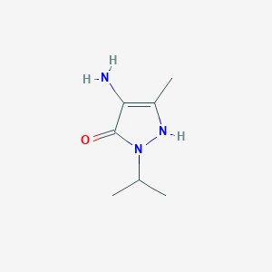 molecular formula C7H13N3O B13316125 4-amino-3-methyl-1-(propan-2-yl)-1H-pyrazol-5-ol 