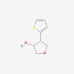 molecular formula C8H10O2S B13316130 4-(Thiophen-2-YL)oxolan-3-OL 