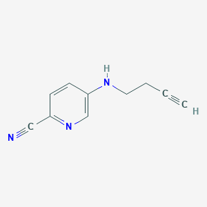 5-[(But-3-YN-1-YL)amino]pyridine-2-carbonitrile