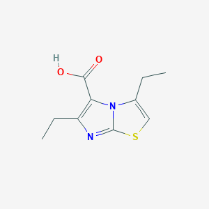 molecular formula C10H12N2O2S B13316171 3,6-Diethylimidazo[2,1-b][1,3]thiazole-5-carboxylic acid 