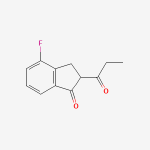 4-Fluoro-2-propanoyl-2,3-dihydro-1H-inden-1-one