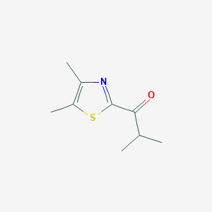 molecular formula C9H13NOS B13316195 1-(Dimethyl-1,3-thiazol-2-yl)-2-methylpropan-1-one 